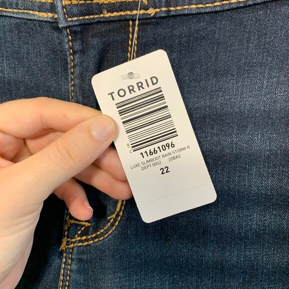 Torrid Luxe Slim Boot Super Stretch Rainstorm Jeans NWT Women's Sz 22R Casual - Picture 3 of 8